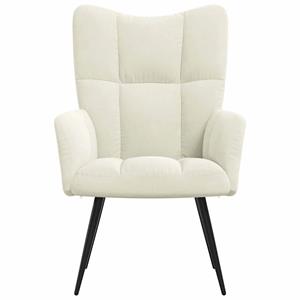 VidaXL Relaxstoel fluweel crèmewit