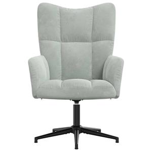 VidaXL Relaxstoel fluweel lichtgrijs