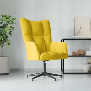 VidaXL Relaxstoel fluweel mosterdgeel