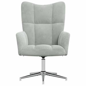 VidaXL Relaxstoel fluweel lichtgrijs