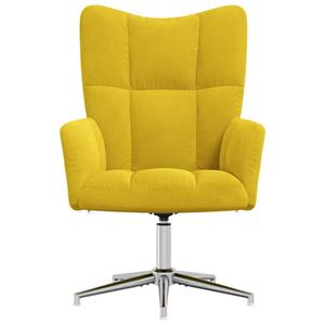VidaXL Relaxstoel fluweel mosterdgeel