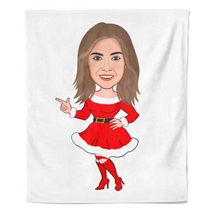PillowBuddies Cartoon Fleecedeken Mrs. Claus - Pillow Buddies