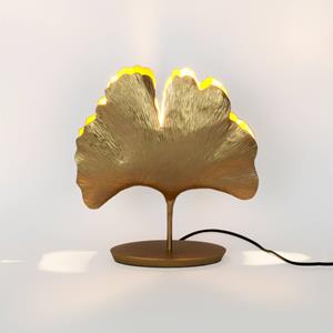 Holländer Tafellamp Ginkgo, goud, 36x34cm