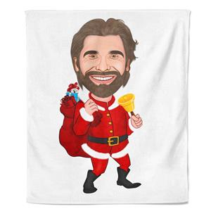 PillowBuddies Cartoon Fleecedeken Santa Claus - Pillow Buddies