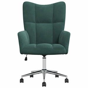 VidaXL Relaxstoel fluweel donkergoen