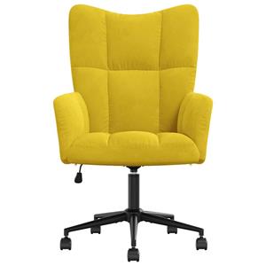 VidaXL Relaxstoel fluweel mosterdgeel
