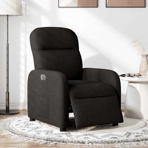 VidaXL Fauteuil verstelbaar elektrisch stof zwart