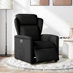VidaXL Fauteuil verstelbaar elektrisch stof zwart