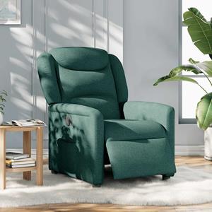 VidaXL Fauteuil verstelbaar elektrisch stof donkergroen