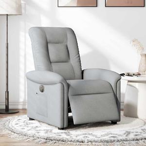 VidaXL Fauteuil elektrisch verstelbaar stof lichtgrijs