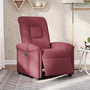 VidaXL Fauteuil verstelbaar elektrisch stof wijnrood