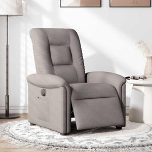 VidaXL Fauteuil verstelbaar elektrisch stof taupe
