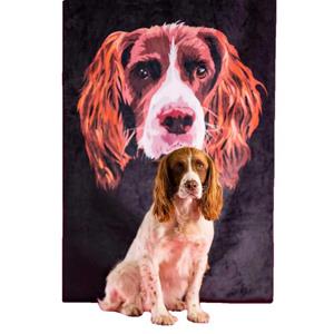 PillowBuddies Warme fleece deken met uniek portret van jouw huisdier - Pillow Buddies