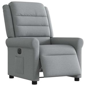 VidaXL Fauteuil elektrisch verstelbaar stof lichtgrijs