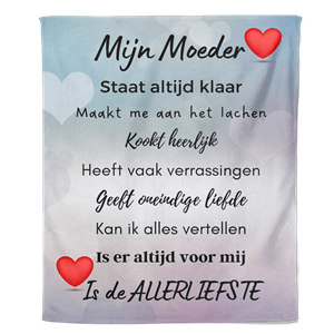 PillowBuddies Fleecedeken Moederdag - Mijn Moeder - Pillow Buddies