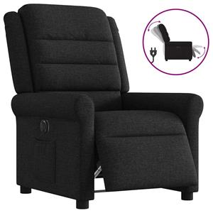 VidaXL Fauteuil verstelbaar elektrisch stof zwart