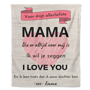 PillowBuddies Fleecedeken Moederdag - Mama - Pillow Buddies