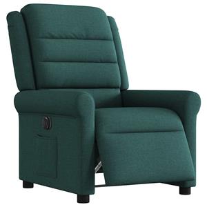 VidaXL Fauteuil verstelbaar elektrisch stof donkergroen