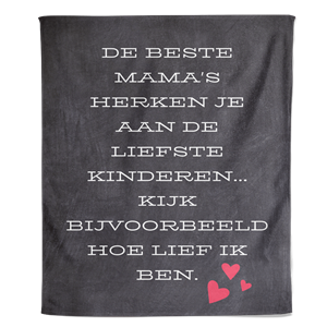 PillowBuddies Fleecedeken Moederdag - Beste Mama - Pillow Buddies