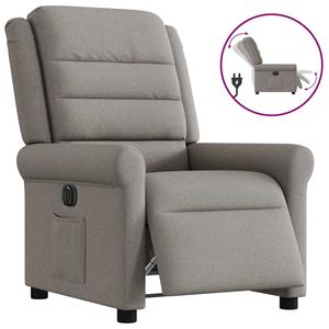VidaXL Fauteuil verstelbaar elektrisch stof taupe