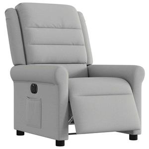VidaXL Fauteuil elektrisch verstelbaar stof wolk grijs