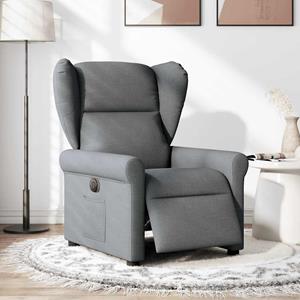 VidaXL Fauteuil elektrisch verstelbaar stof donkergrijs