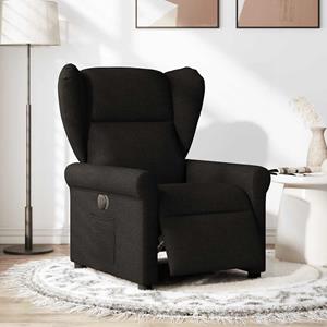 VidaXL Fauteuil verstelbaar elektrisch stof zwart