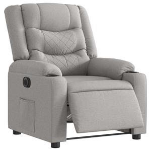 VidaXL Fauteuil elektrisch verstelbaar stof wolk grijs