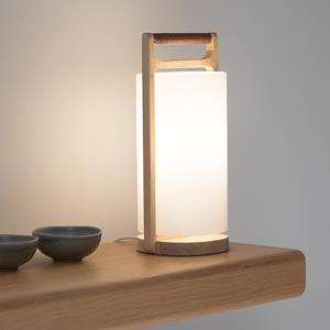 AM.PM Lamp in massief eik en opaline, Fodéo