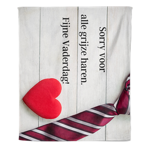 PillowBuddies Fleecedeken Vaderdag - Grijze Haren 2 - Pillow Buddies