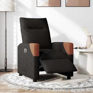 VidaXL Fauteuil verstelbaar elektrisch stof zwart