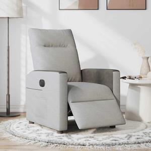 VidaXL Fauteuil elektrisch verstelbaar stof wolk grijs