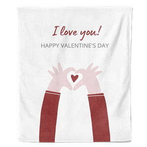PillowBuddies Valentijn Fleecedeken I Love You - Pillow Buddies