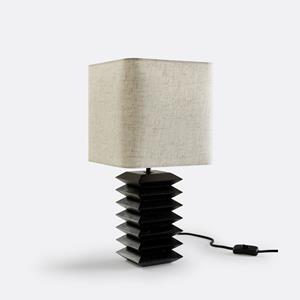 LA REDOUTE INTERIEURS Lamp in massief essenhout en linnen, Remilo
