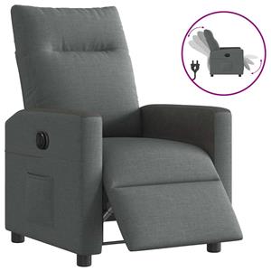 VidaXL Fauteuil elektrisch verstelbaar stof donkergrijs