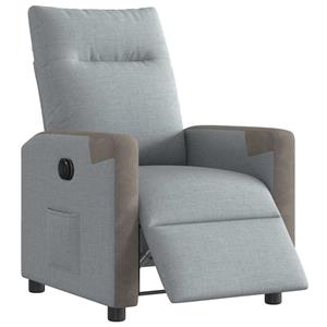 VidaXL Fauteuil elektrisch verstelbaar stof lichtgrijs