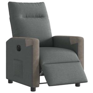 VidaXL Fauteuil elektrisch verstelbaar stof donkergrijs