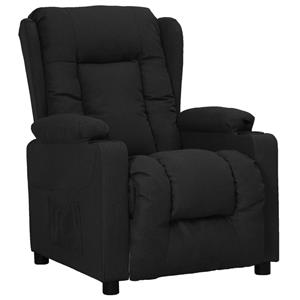 VidaXL Fauteuil verstelbaar stof zwart