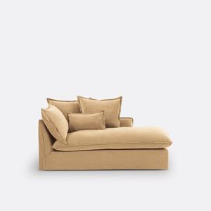 LA REDOUTE INTERIEURS Longchair in fluweel, rechts, Odna