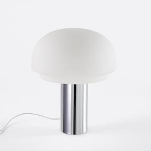 LA REDOUTE INTERIEURS Lamp opaline en metaal verchroomd ijzer H43,1, Agathilda