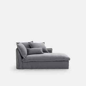 LA REDOUTE INTERIEURS Longchair, gekreukt linnen, Odna