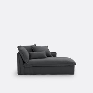 LA REDOUTE INTERIEURS Longchair, gekreukt linnen, Odna