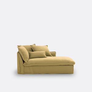 LA REDOUTE INTERIEURS Longchair, gekreukt linnen, Odna