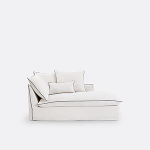 LA REDOUTE INTERIEURS Longchair dik linnen, Odna