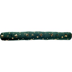 Dutch Decor Tochtstopper 90x10 cm STARS - Tochtrol met sterren - groen