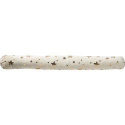 Dutch Decor Tochtstopper 90x10 cm STARS - Tochtrol met sterren - wit