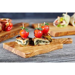 APS Houten plank Olive met handvat; 18.5x12.5x1.5 cm (LxBxH); bruin; rechthoekig