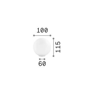 Ideallux Ideal Lux Mapa tafellamp, Ø 10 cm, opaalglas, wit, bol