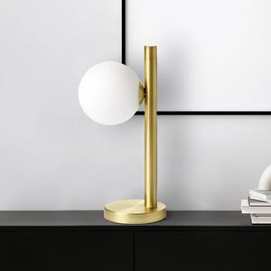 Miloox by Sforzin Pomi tafellamp, 1-lamp, goudkleurig, glas, hoogte 28 cm