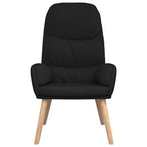 VidaXL Relaxstoel stof zwart